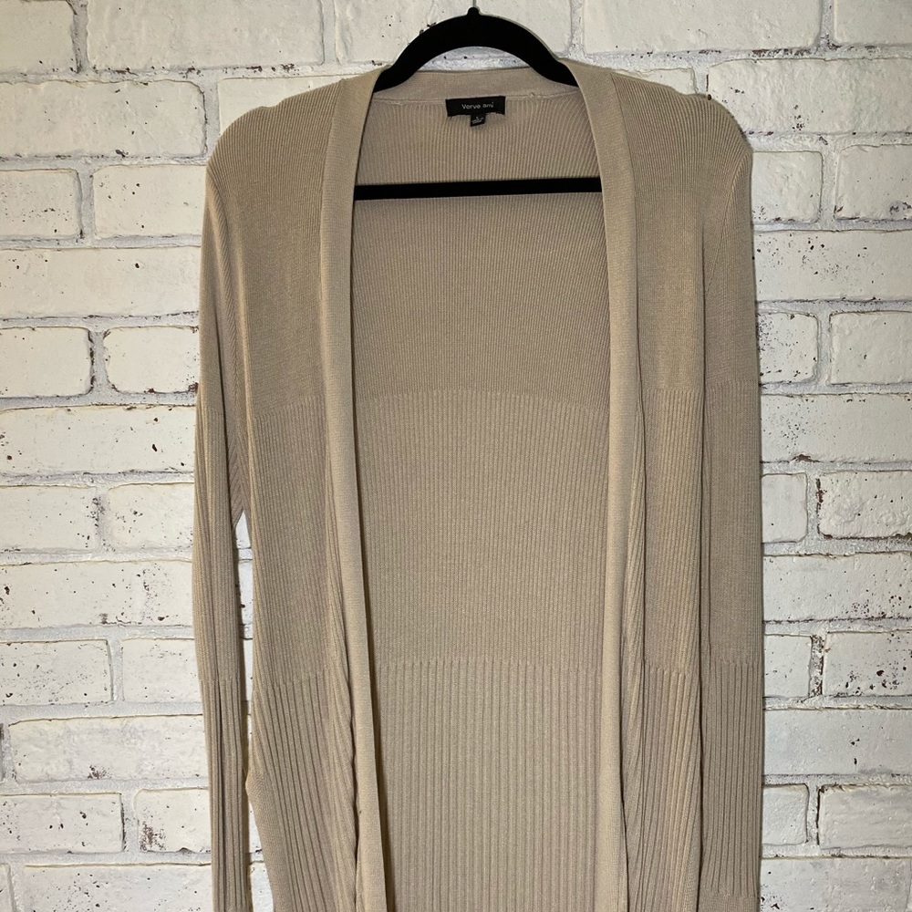 Longer, lightweight cardigan.
